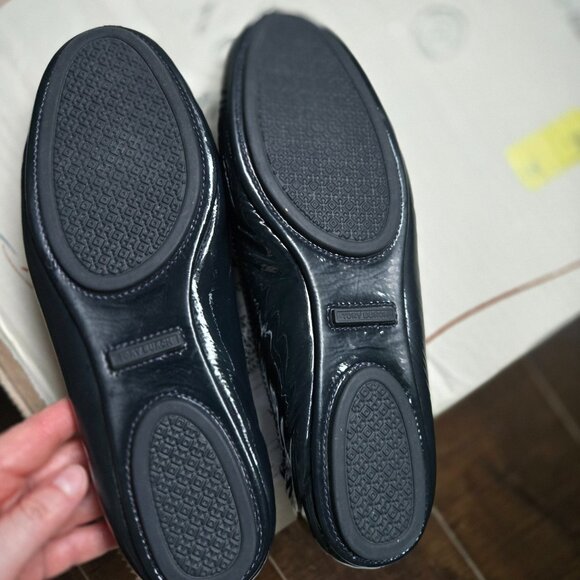 Tory Burch Minnie travel navy patent  flats size 8.5 - Picture 5 of 9